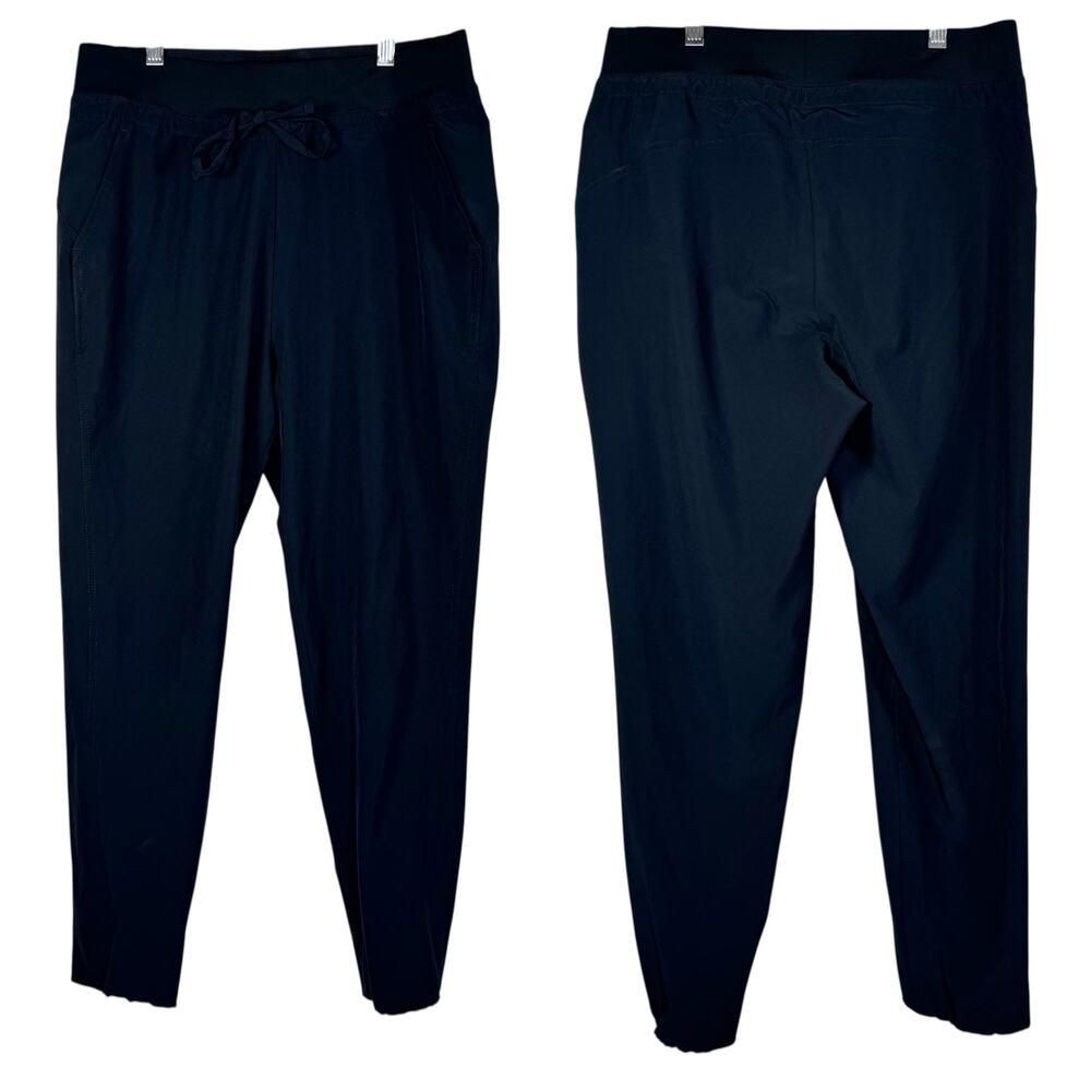 Cobble Lane Women's Black Elastic Waist Drawstring Pull On Pants Small